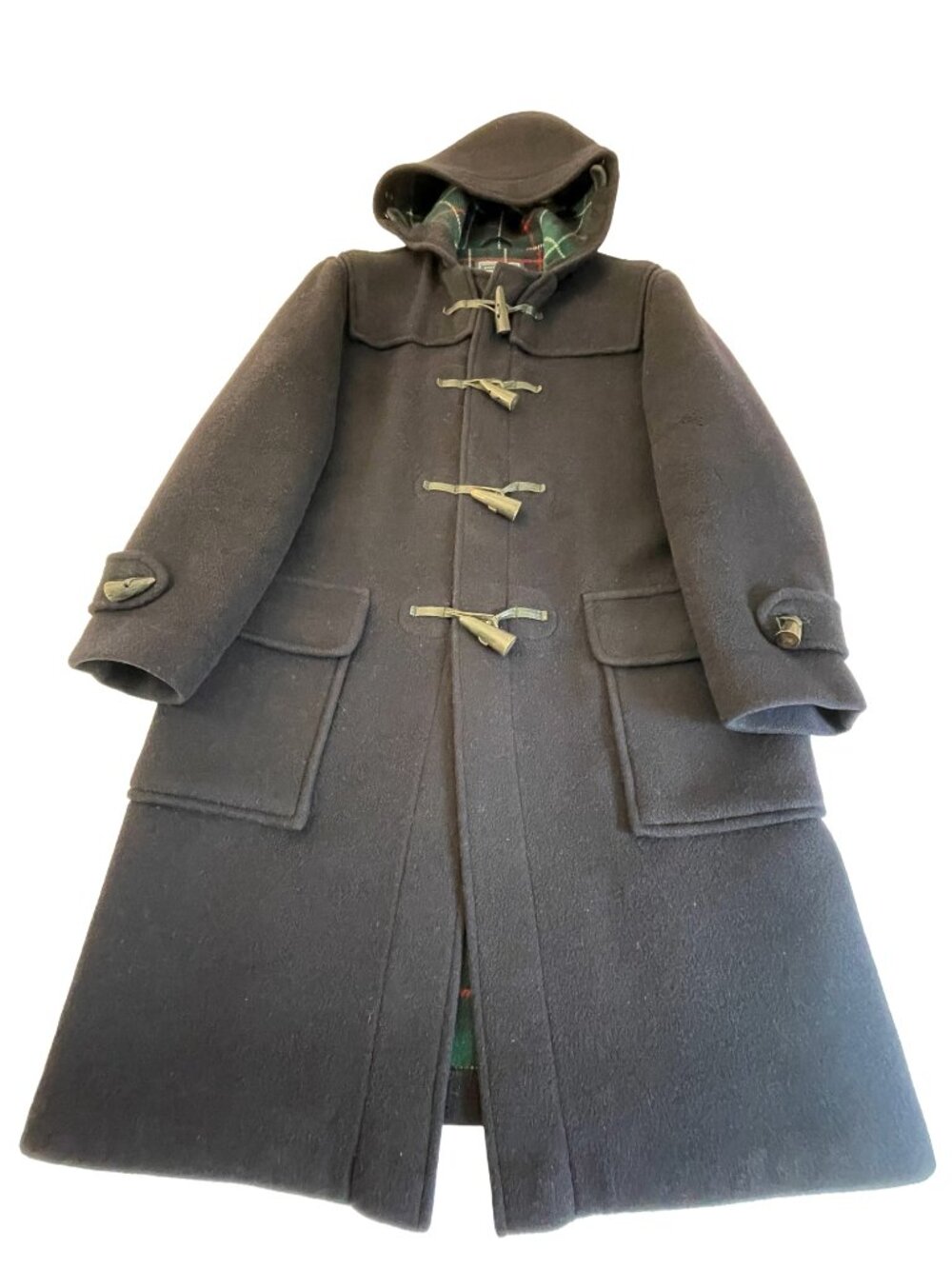 Vintage Lands’ End x Gloverall Navy Wool Duffle Coat 12 Made England